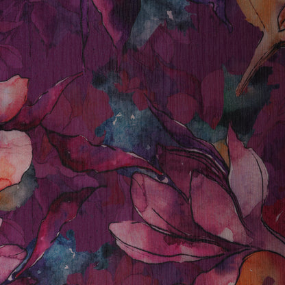 Multi-Color Chinon Crush Print Fabric