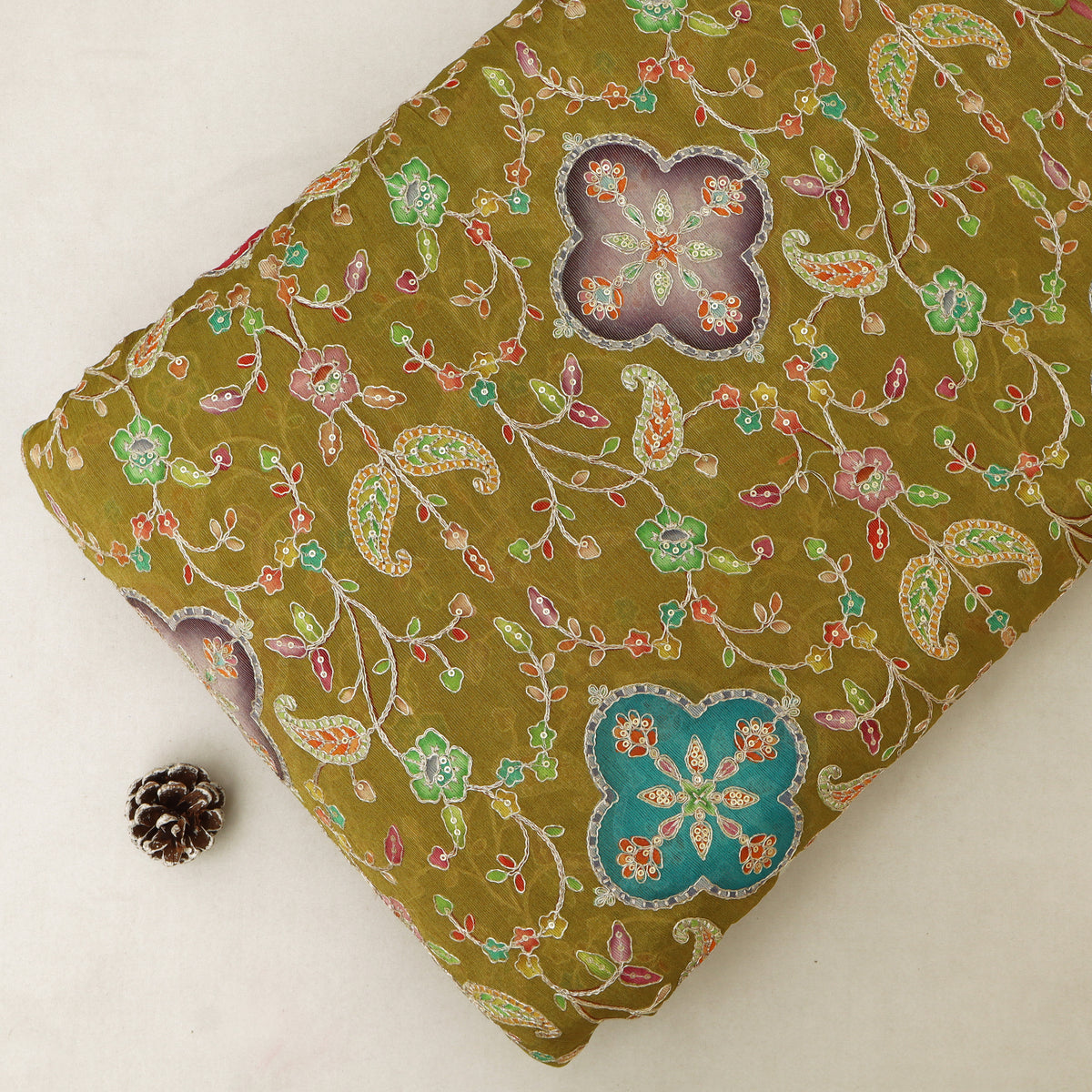Burberry Postion Print Embroidery Fabric