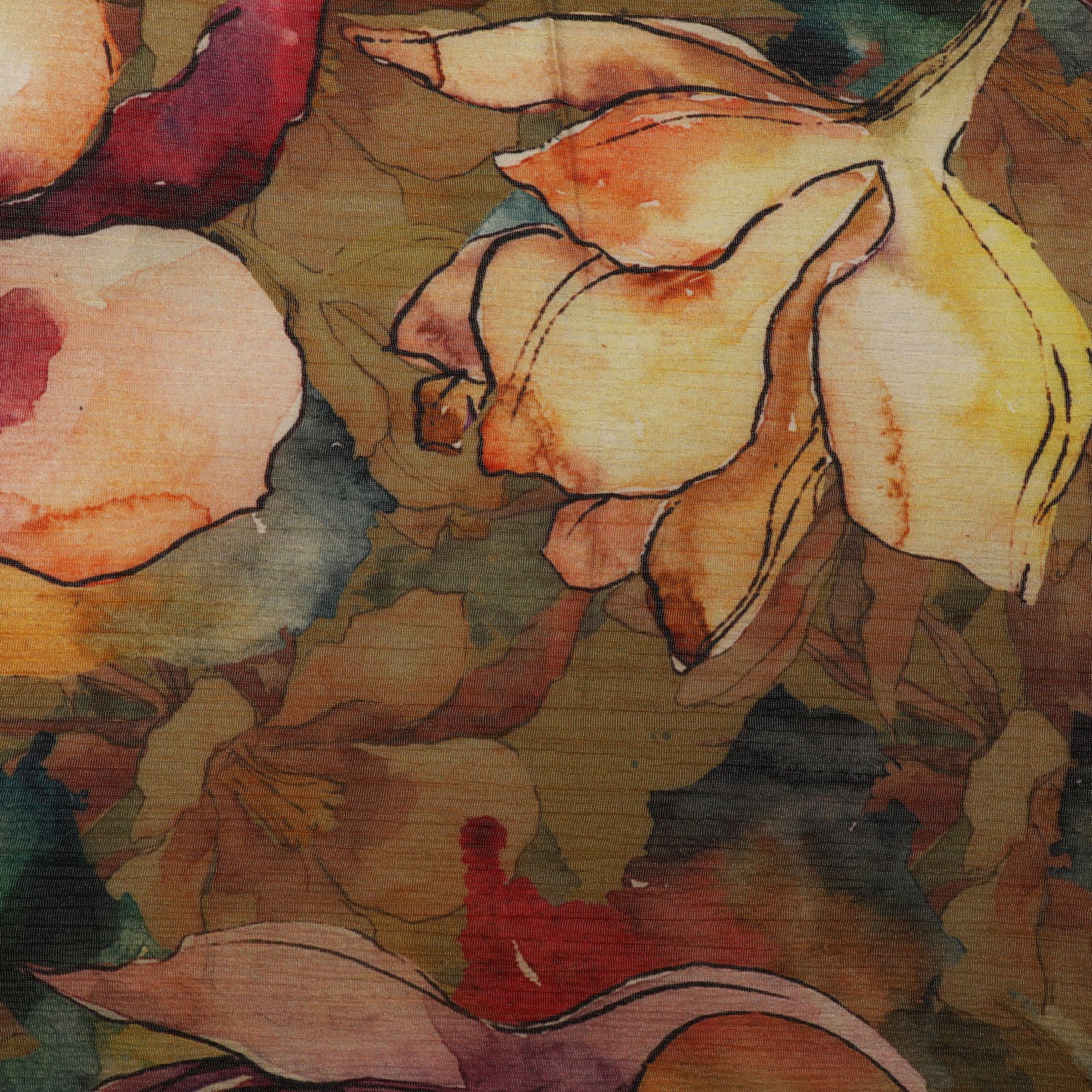 Multi-Color Chinon Crush Print Fabric