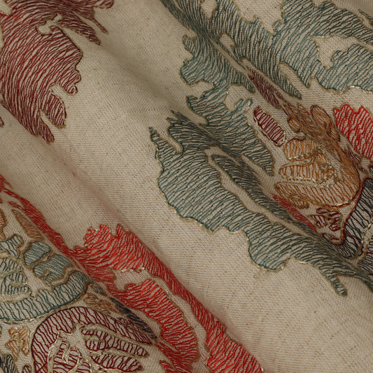 Colored Linen Embroidery Fabric