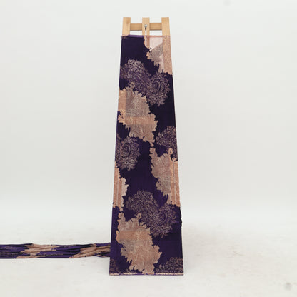 Brasso Velvet Fabric Dark Blue And Dark Purple