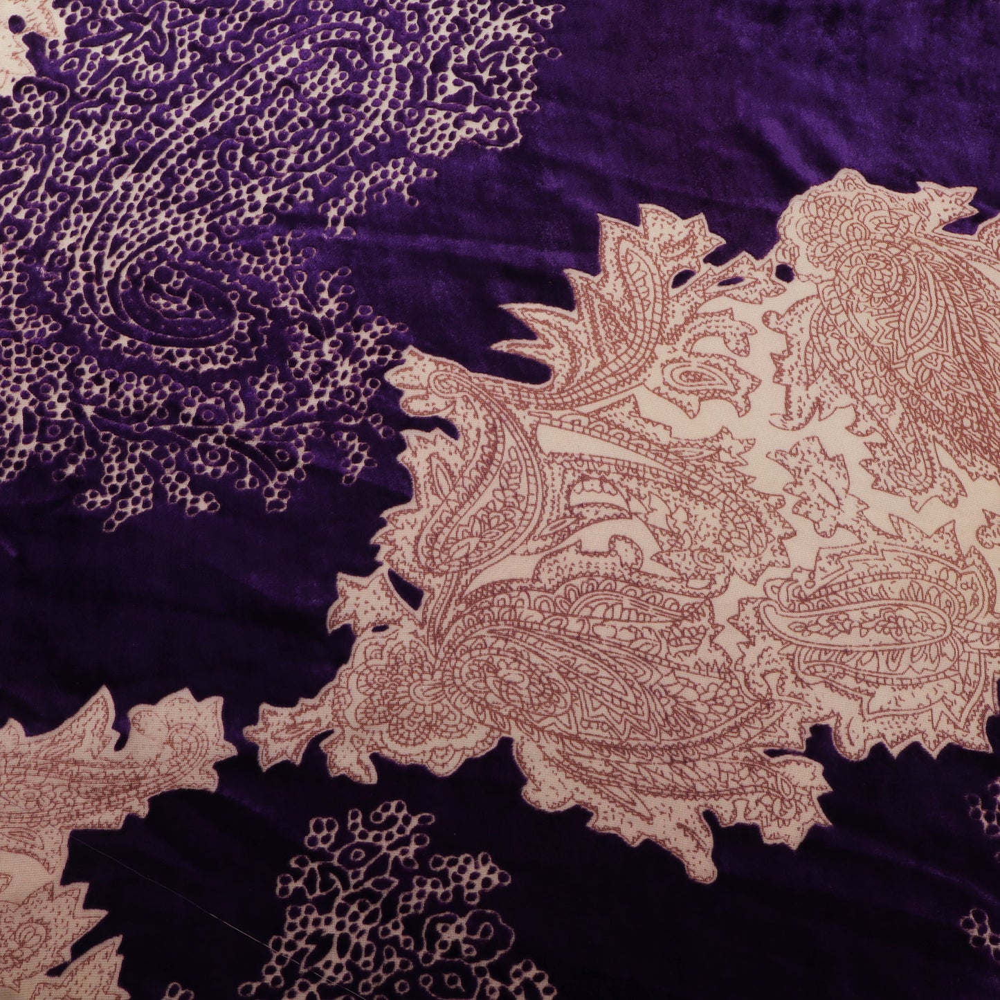 Brasso Velvet Fabric Dark Blue And Dark Purple