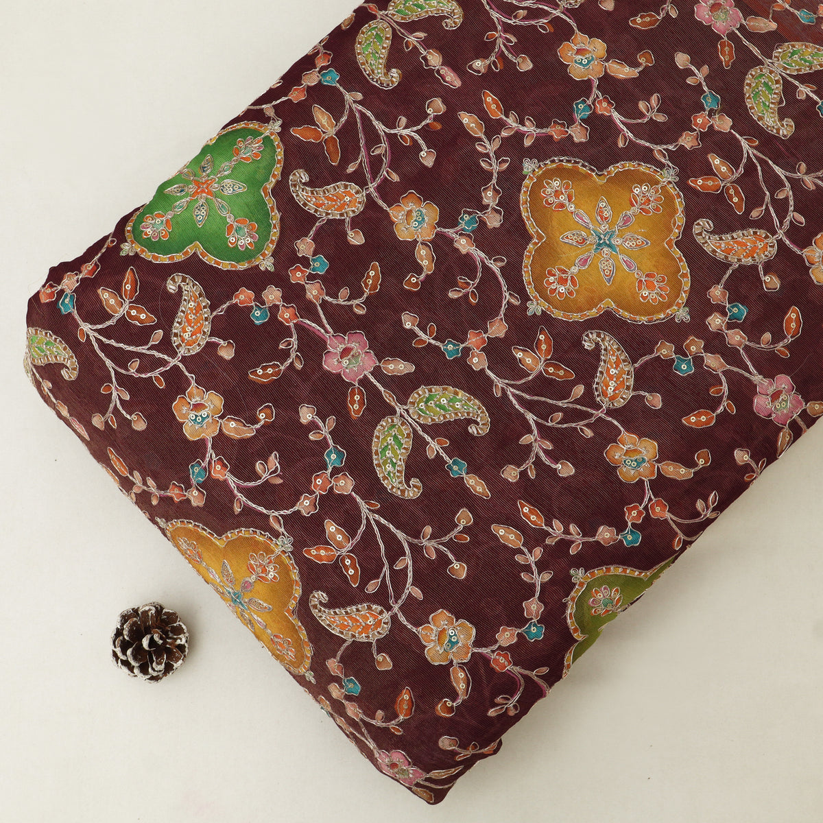 Burberry Postion Print Embroidery Fabric