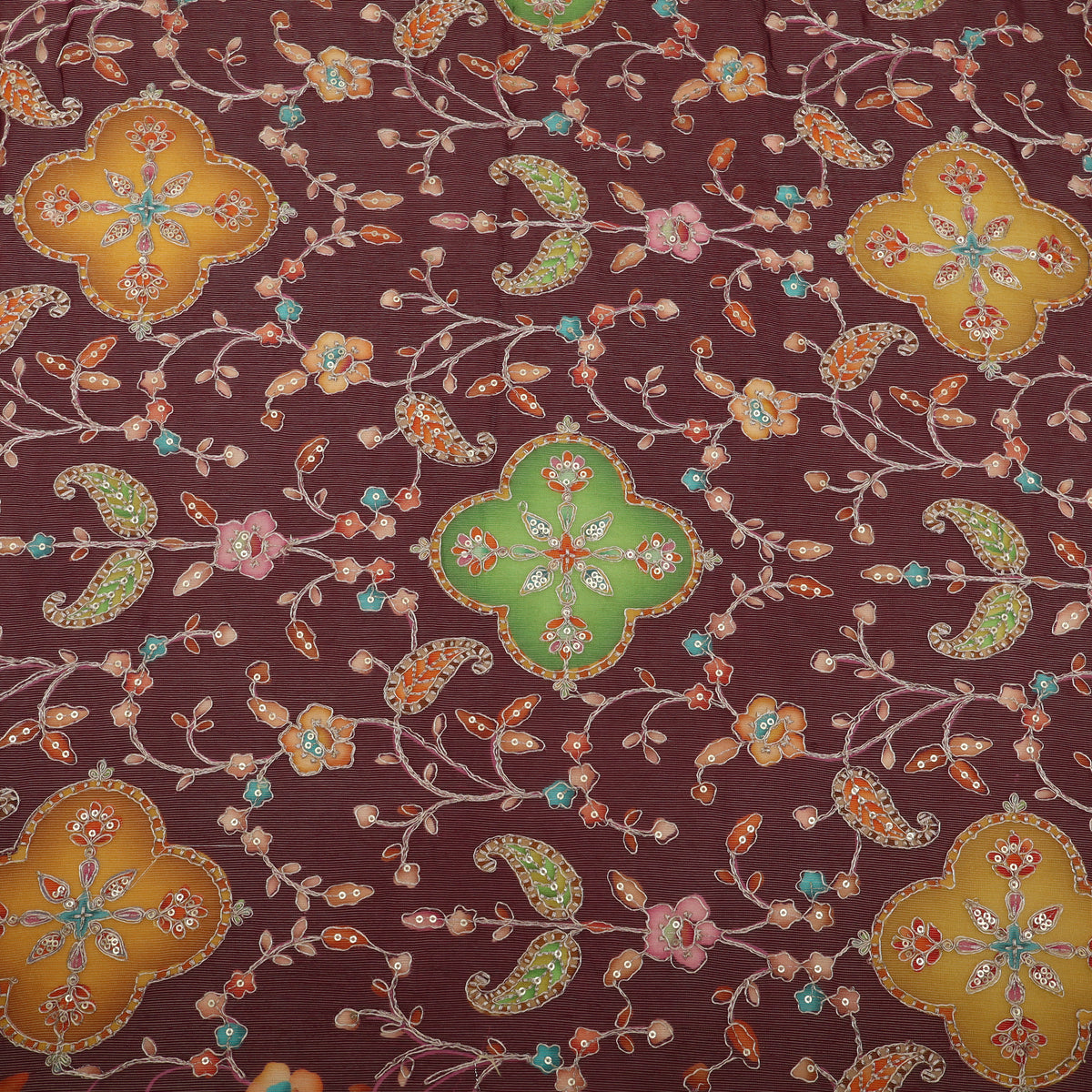 Burberry Postion Print Embroidery Fabric