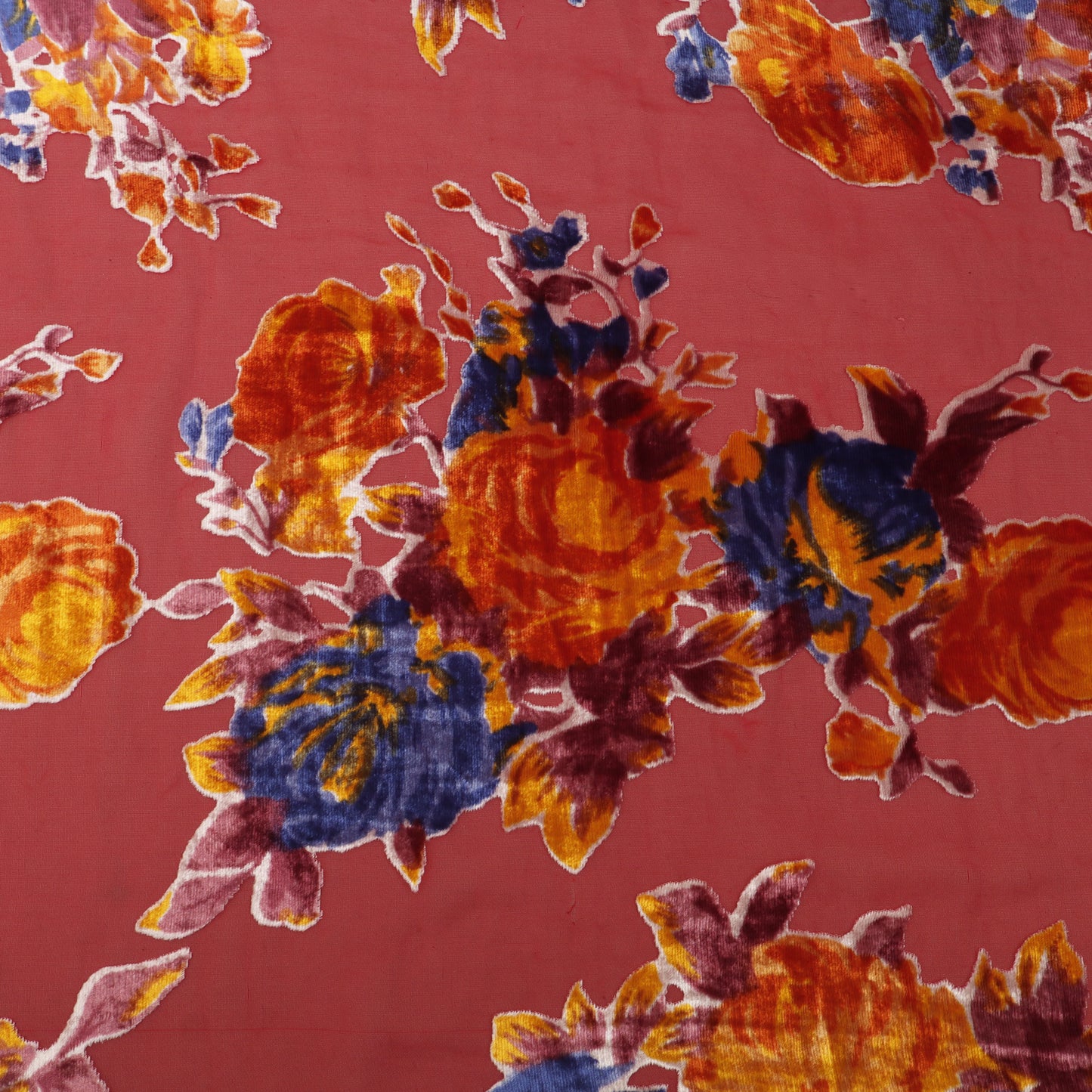 Red Brasso Velvet Fabric