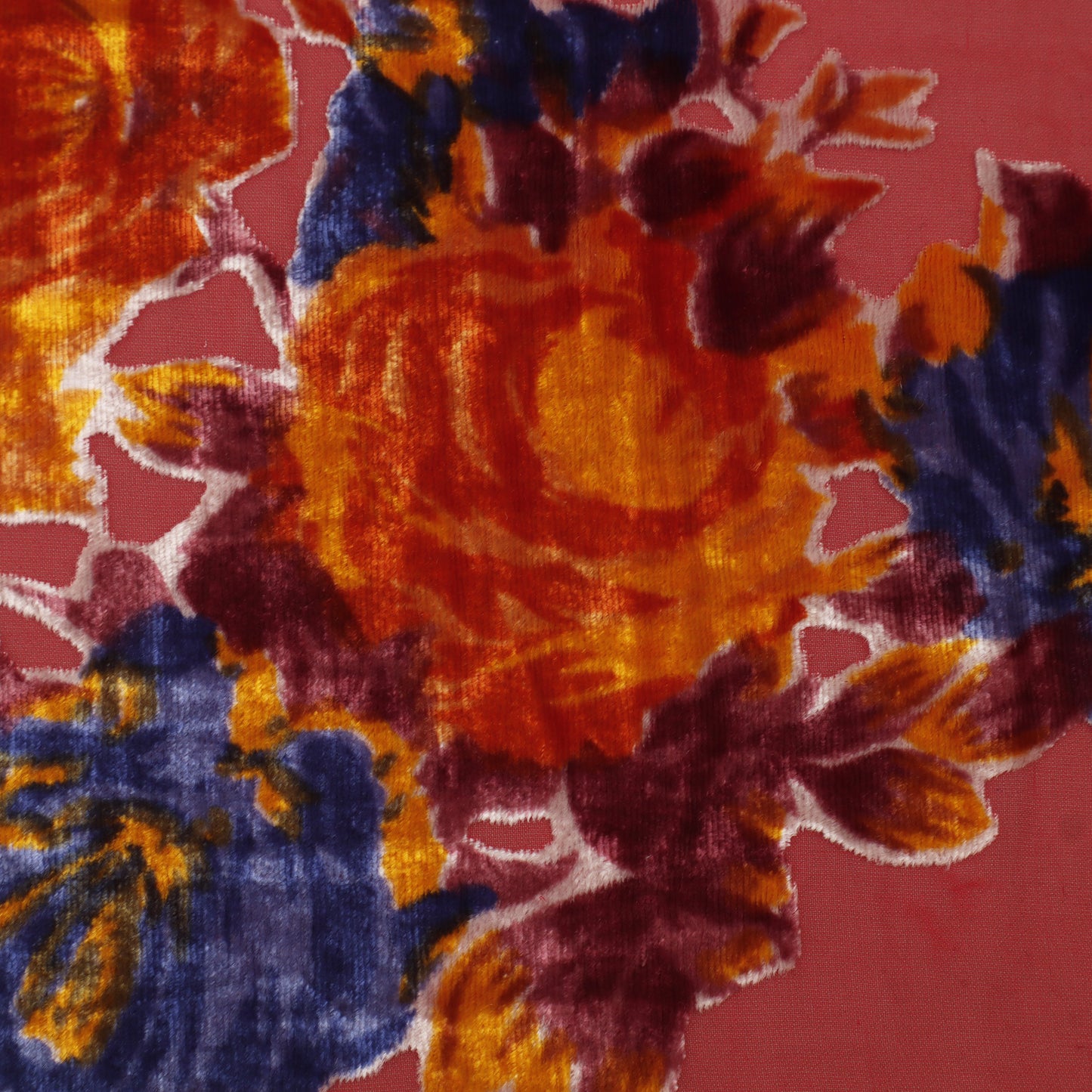 Red Brasso Velvet Fabric