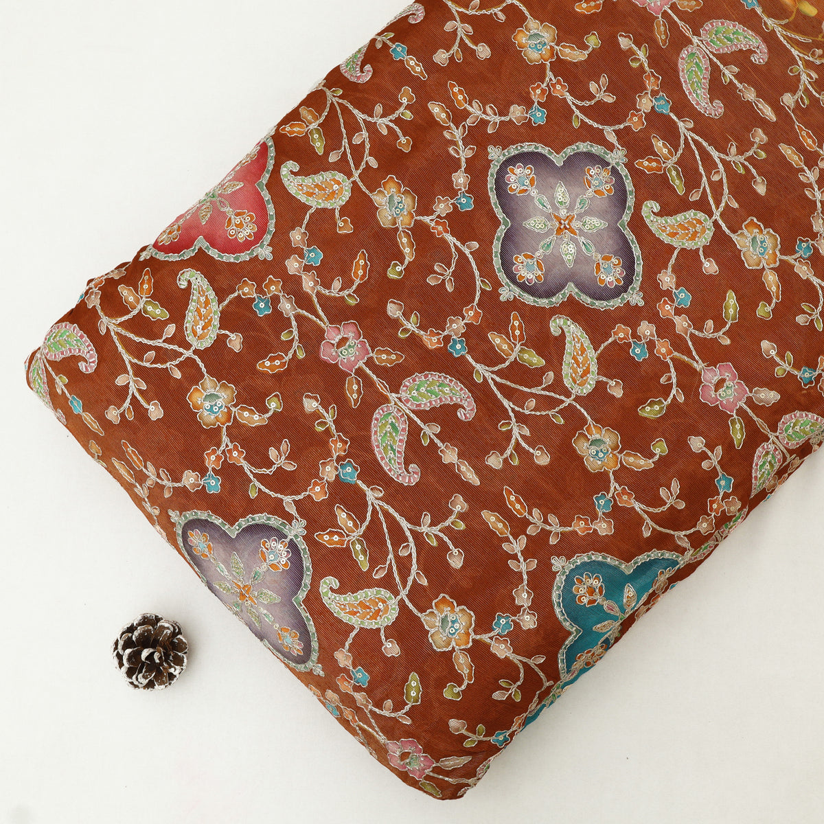 Burberry Postion Print Embroidery Fabric