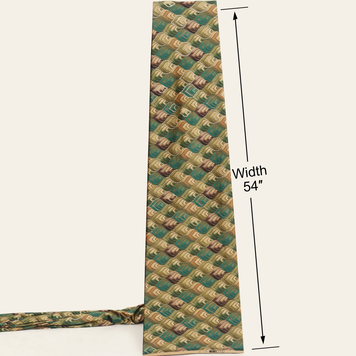 Leaves Design Brasso Velvet Fabric