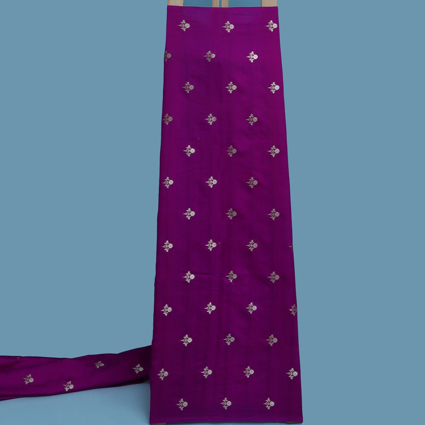 Purple Color Munga Brocade Fabric