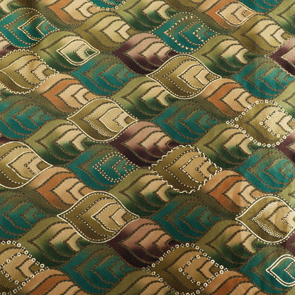 Leaves Design Brasso Velvet Fabric