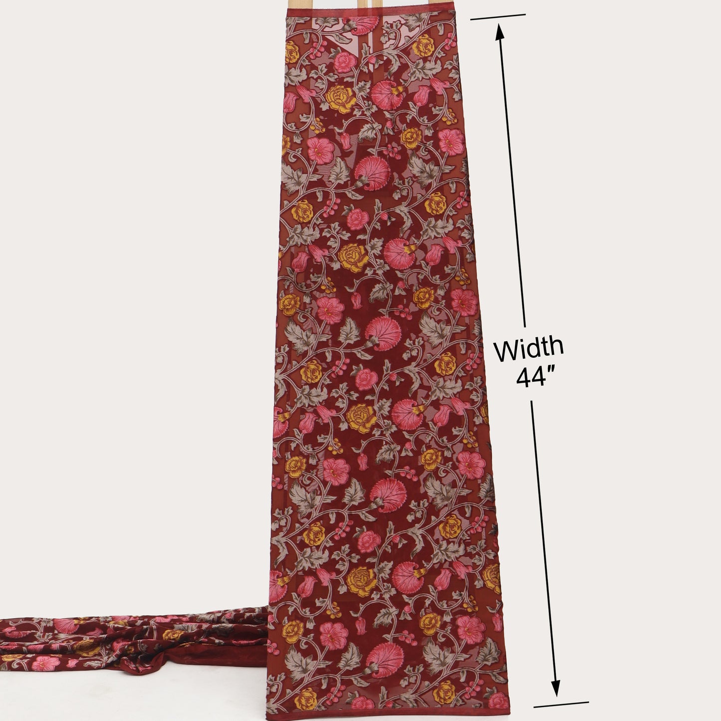 Floral Design Brasso Velvet Fabric