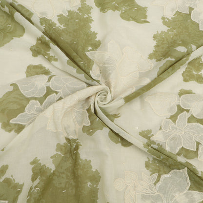 Mul Cotton Print Embroidery Fabric