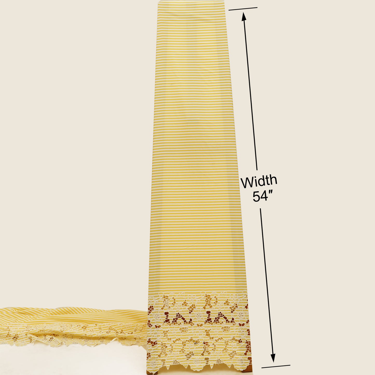 Cotton Stripe Embroidery Fabric