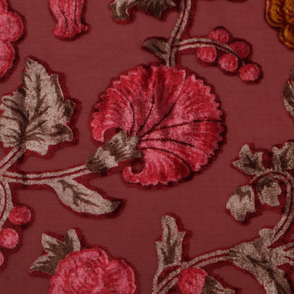 Floral Design Brasso Velvet Fabric
