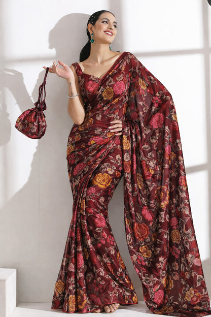 Floral Design Brasso Velvet Fabric