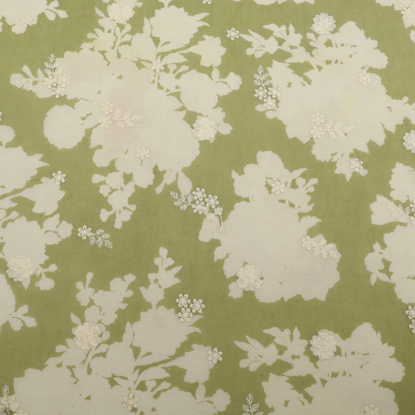 Mul Cotton Print Embroidery Fabric