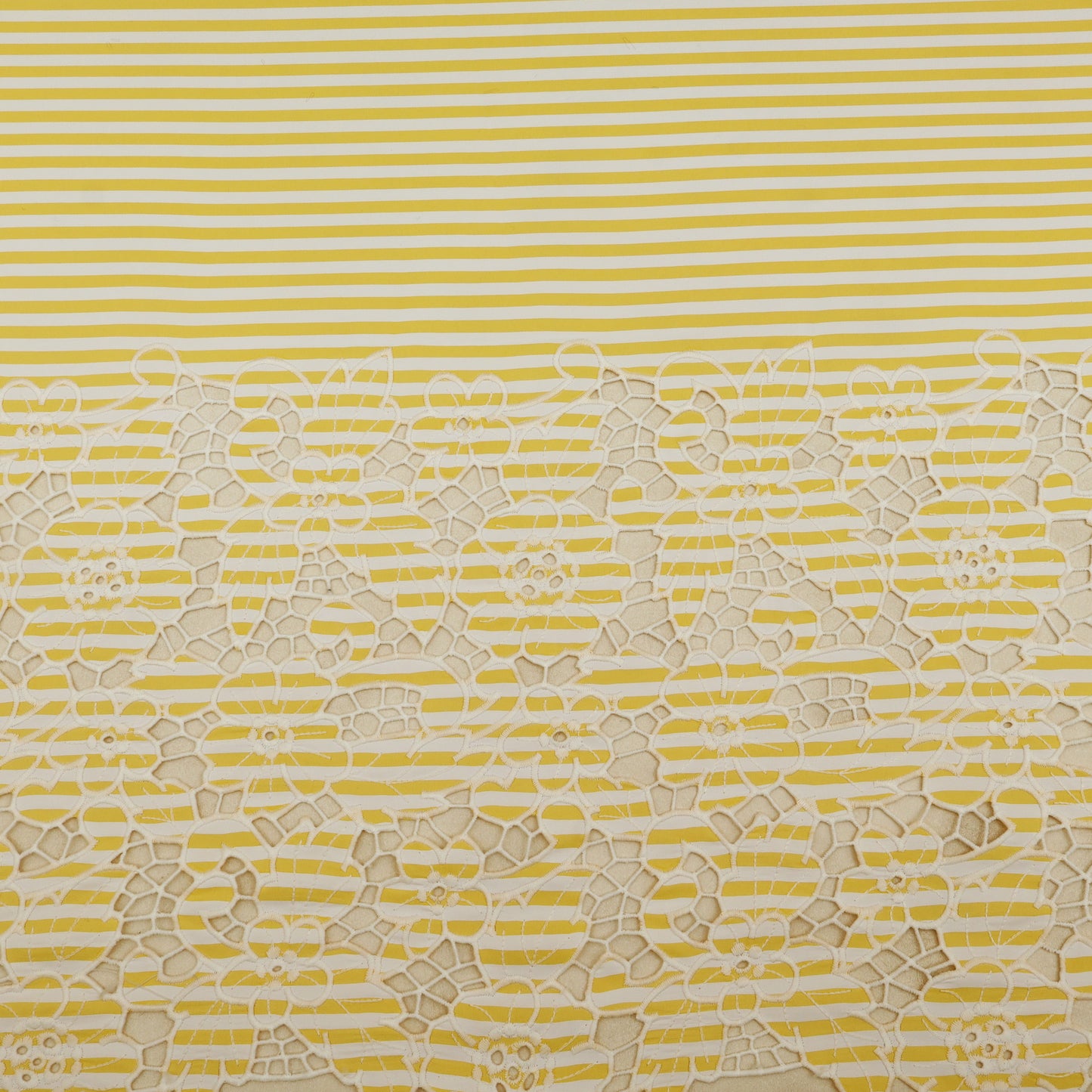Cotton Stripe Embroidery Fabric