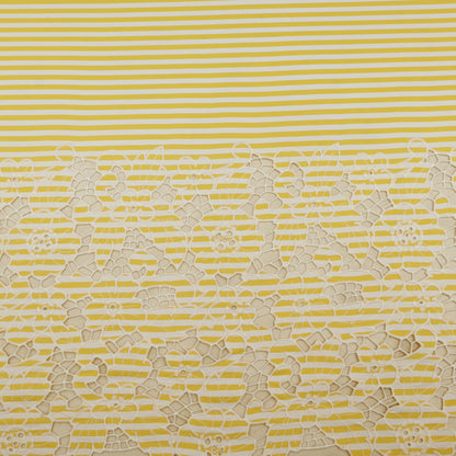 Cotton Stripe Embroidery Fabric