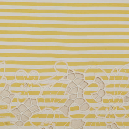 Cotton Stripe Embroidery Fabric