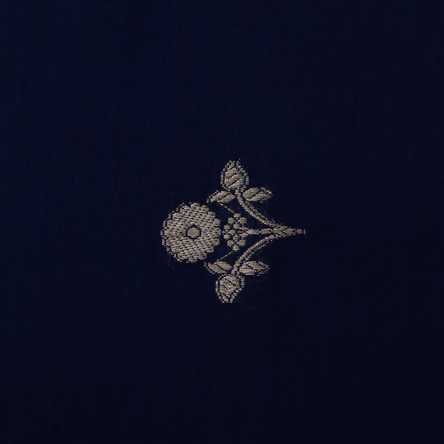 Navy Blue Color Munga Brocade Fabric