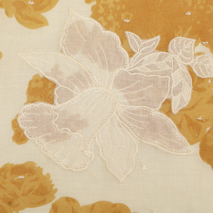 Mul Cotton Print Embroidery Fabric