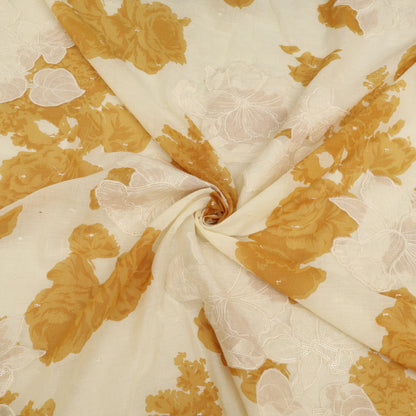 Mul Cotton Print Embroidery Fabric