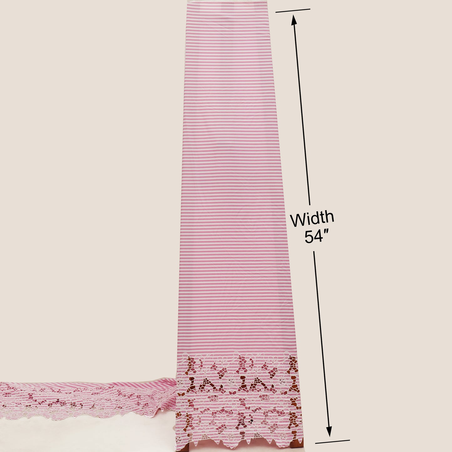 Cotton Stripe Embroidery Fabric