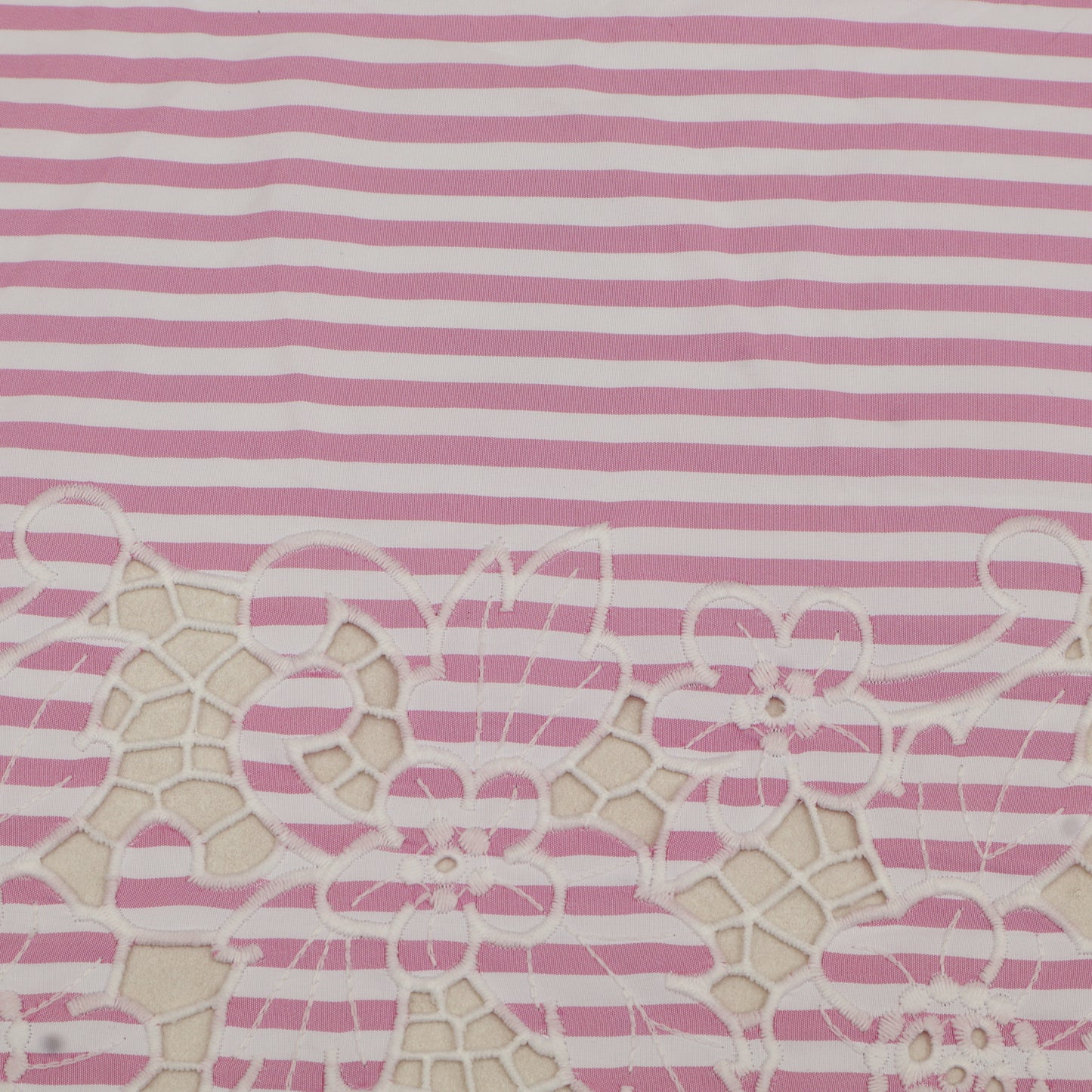 Cotton Stripe Embroidery Fabric