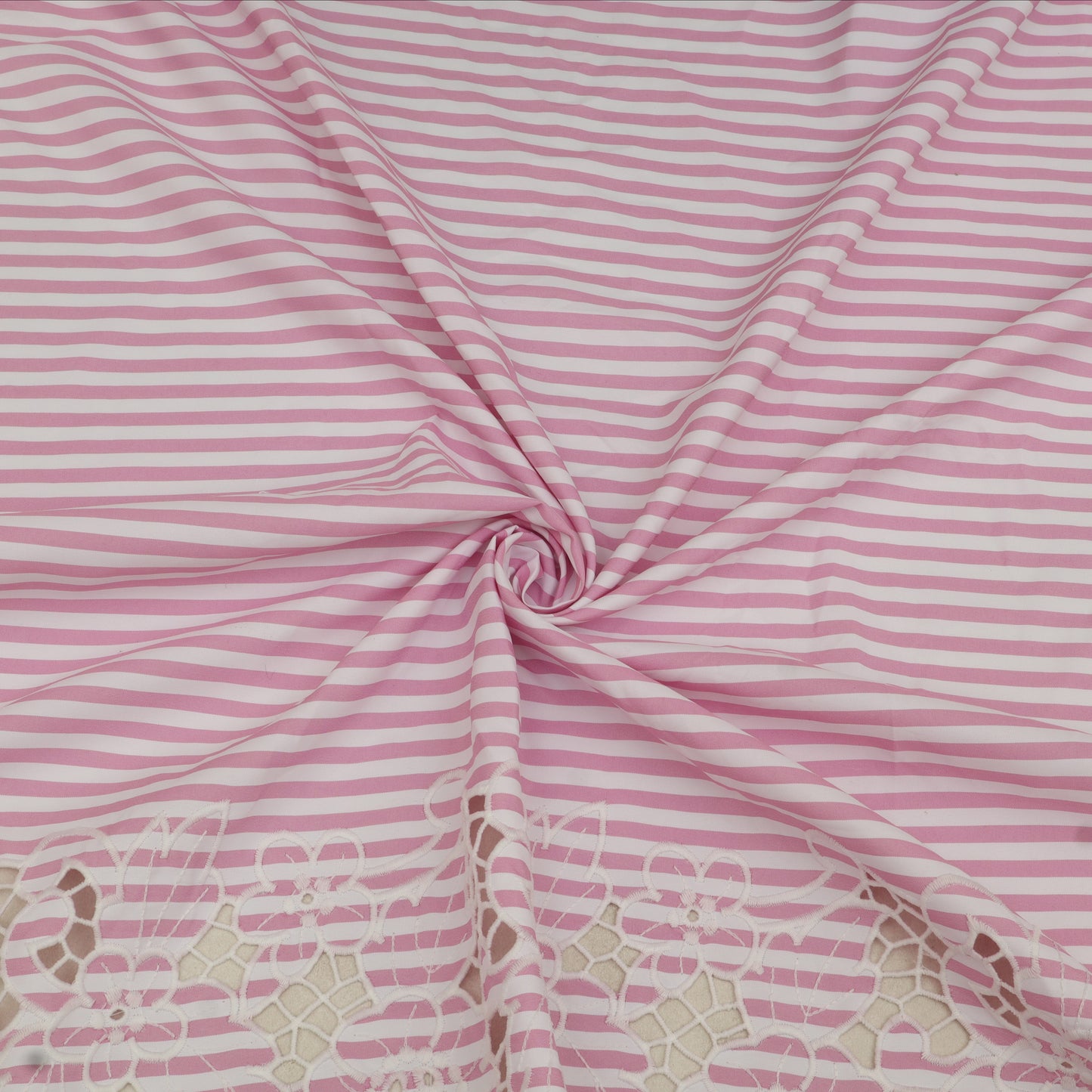 Cotton Stripe Embroidery Fabric