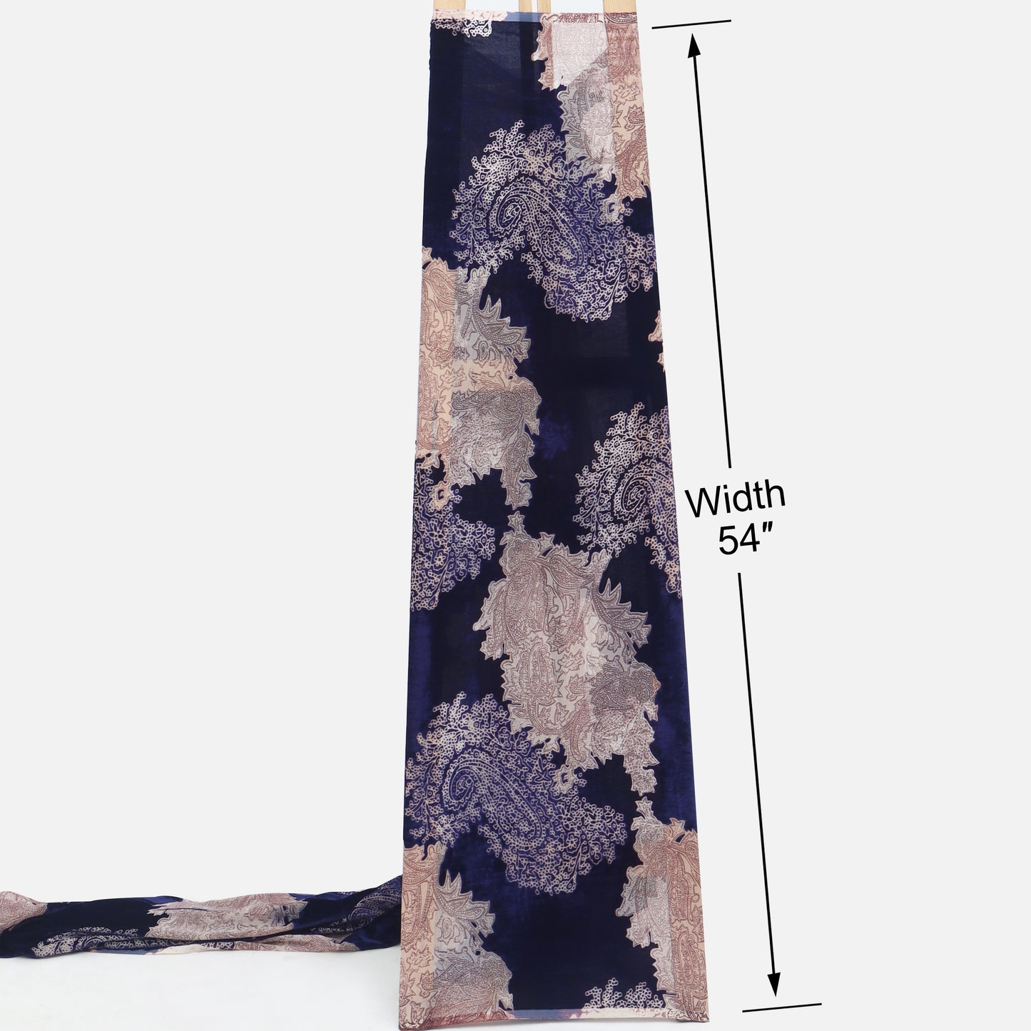 Brasso Velvet Fabric Dark Blue And Dark Purple