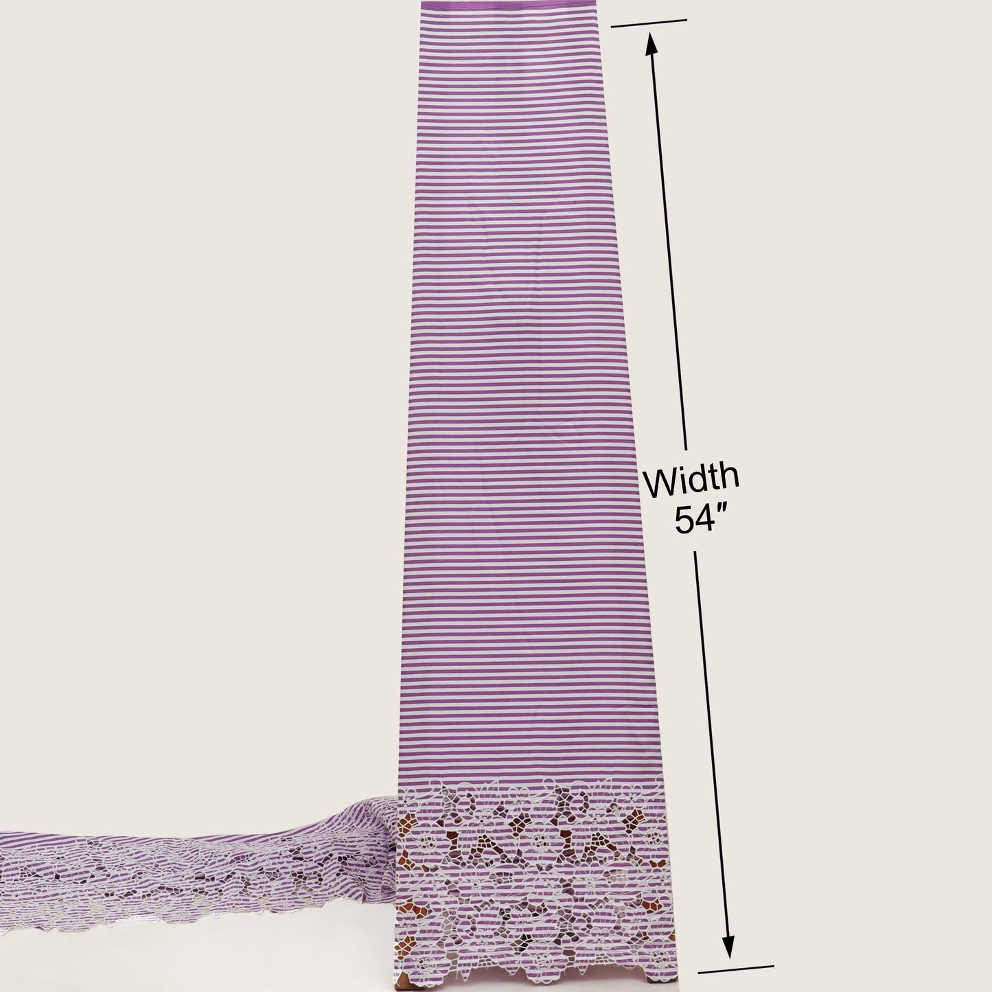 Cotton Stripe Embroidery Fabric