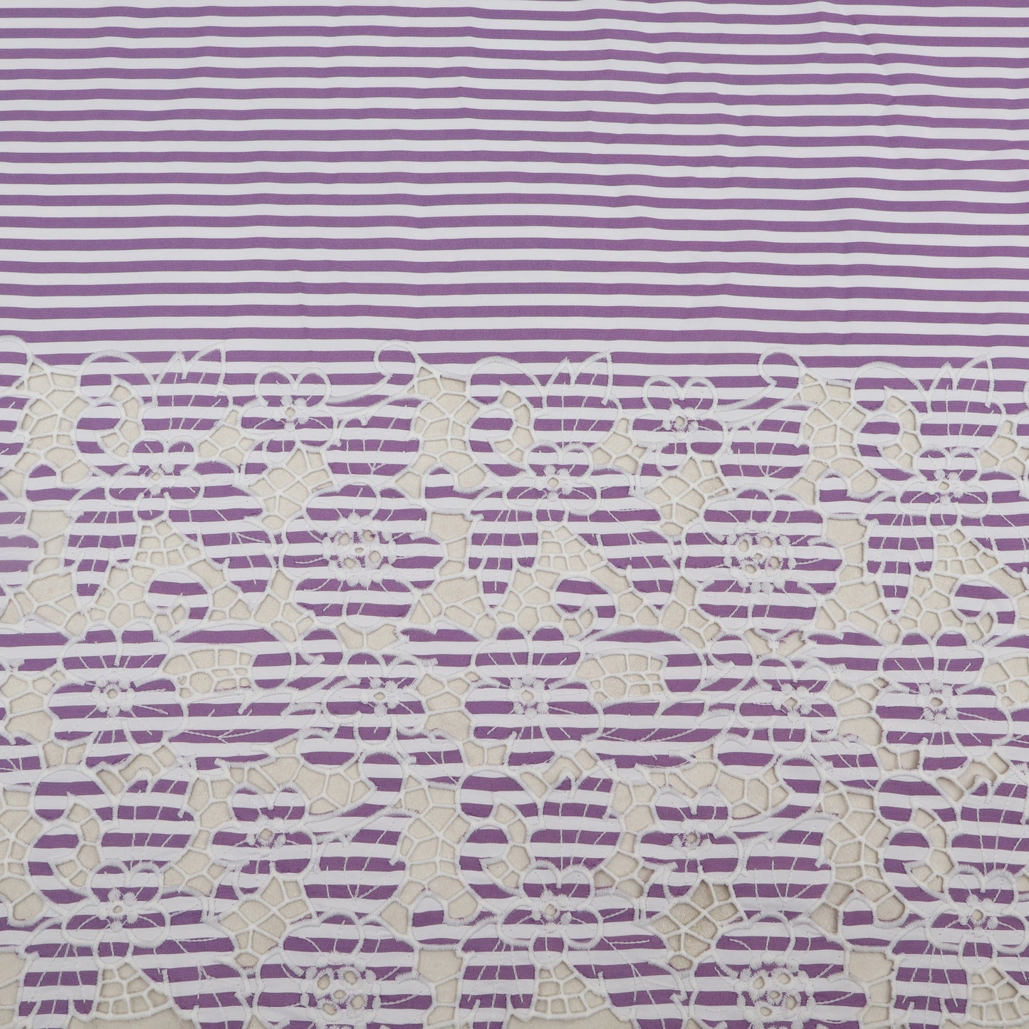 Cotton Stripe Embroidery Fabric