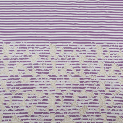 Cotton Stripe Embroidery Fabric
