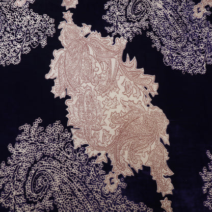 Brasso Velvet Fabric Dark Blue And Dark Purple