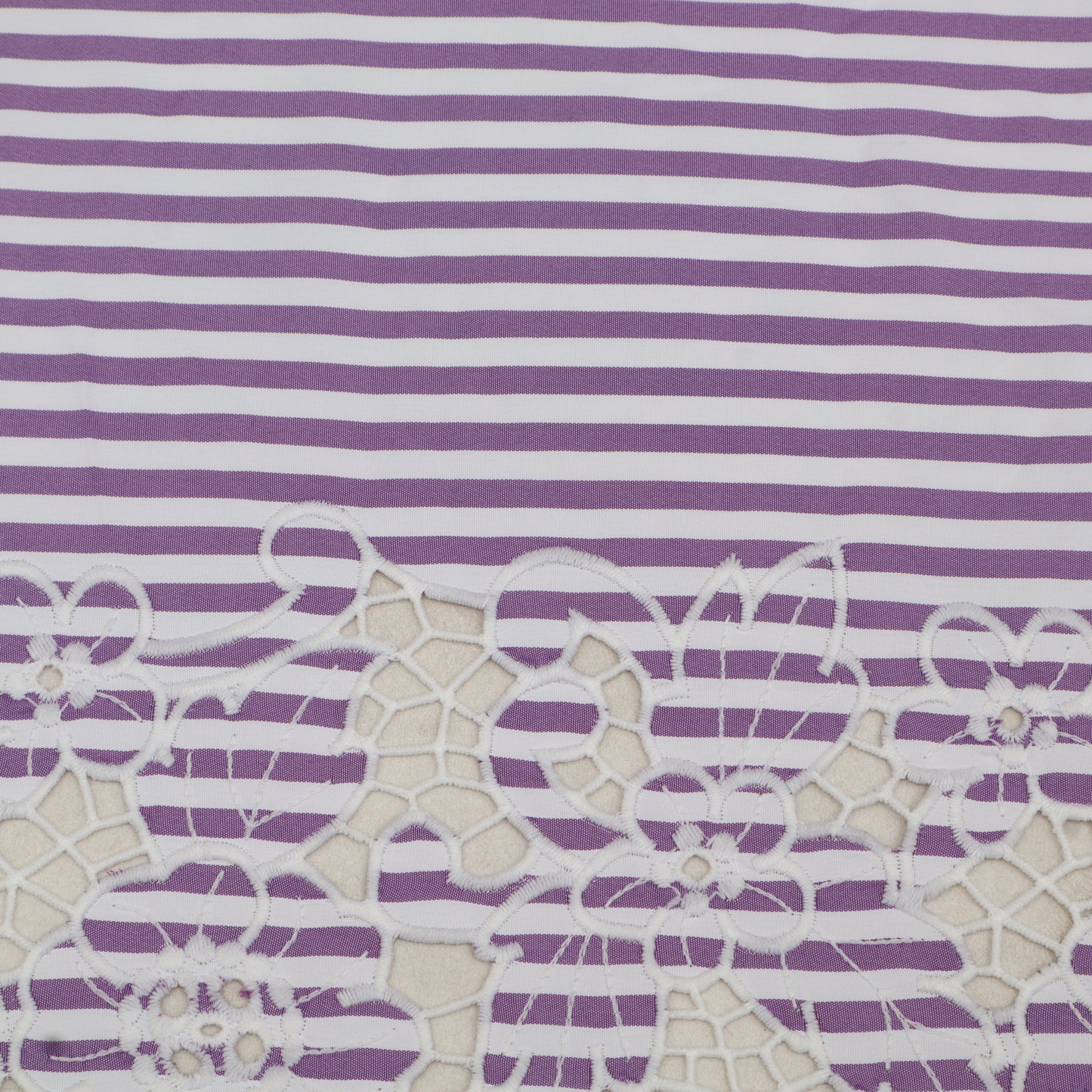 Cotton Stripe Embroidery Fabric
