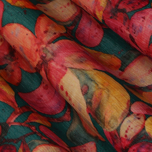 Multi-Color Chinon Crush Print Fabric