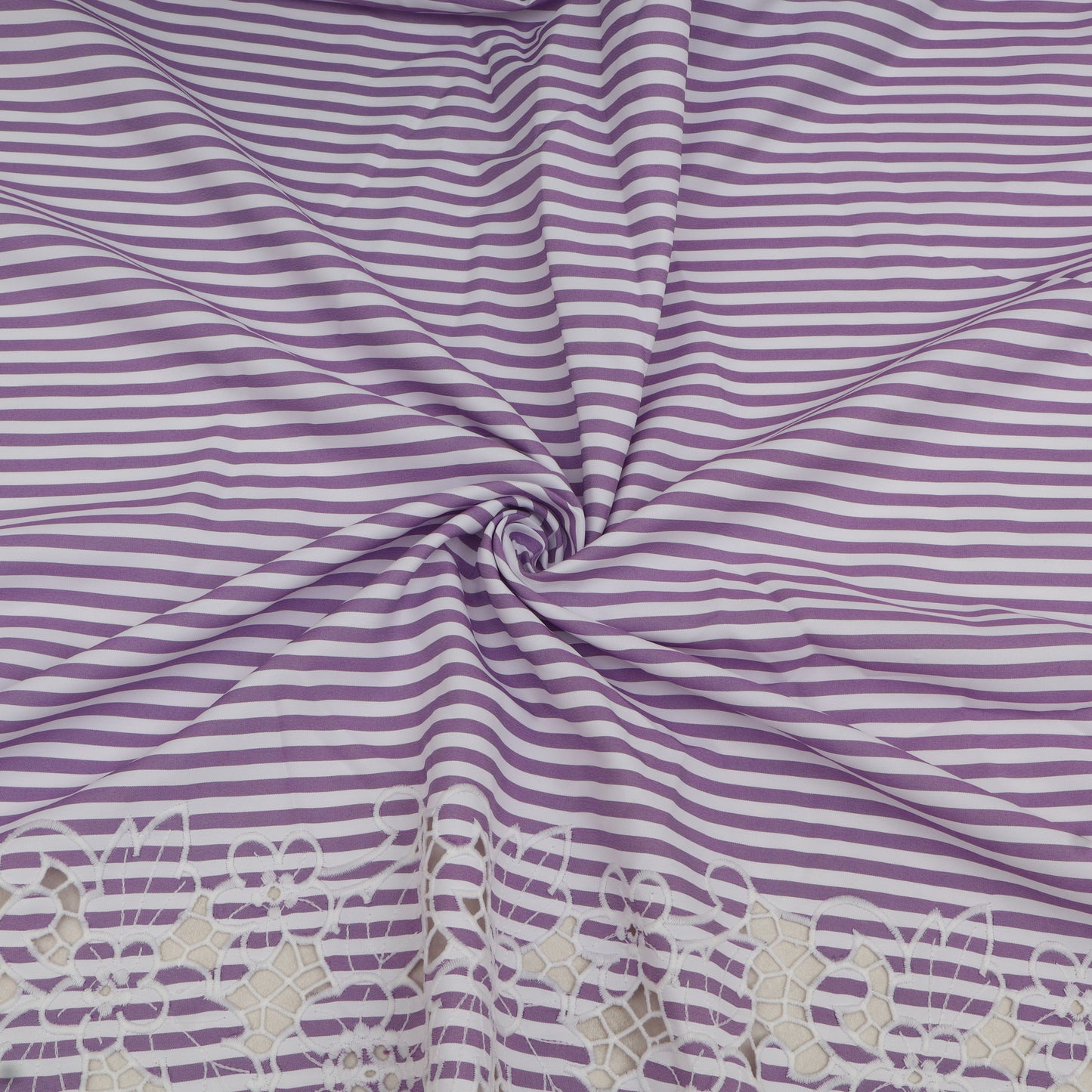 Cotton Stripe Embroidery Fabric