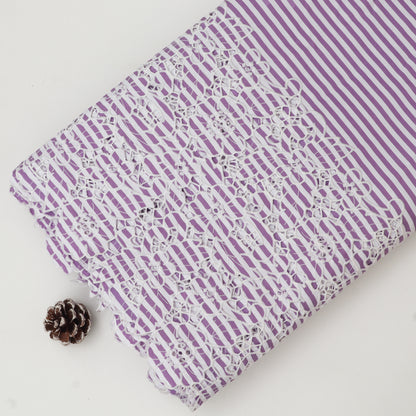 Cotton Stripe Embroidery Fabric