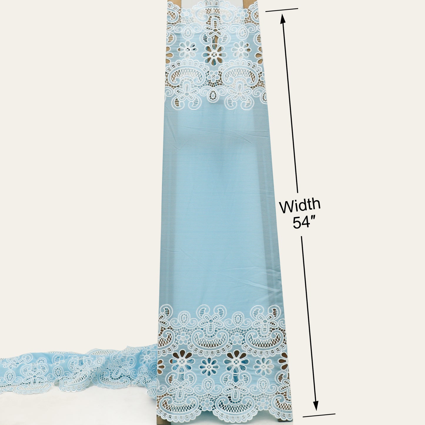 Cotton Stripe Embroidery Fabric