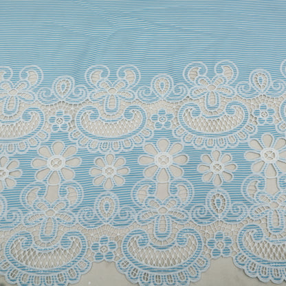 Cotton Stripe Embroidery Fabric