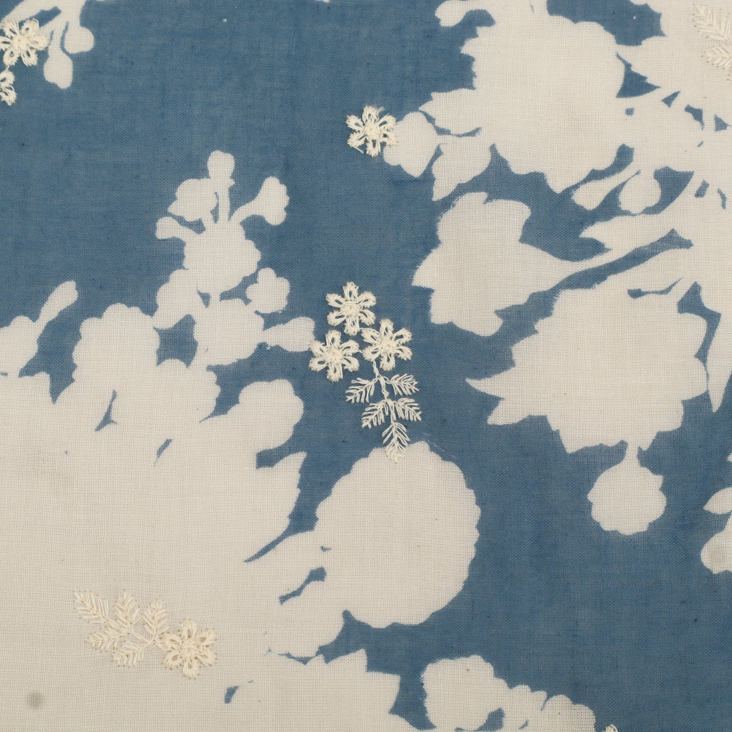 Mul Cotton Print Embroidery Fabric