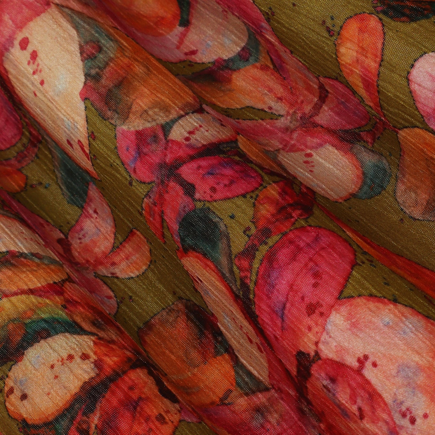 Multi-Color Chinon Crush Print Fabric