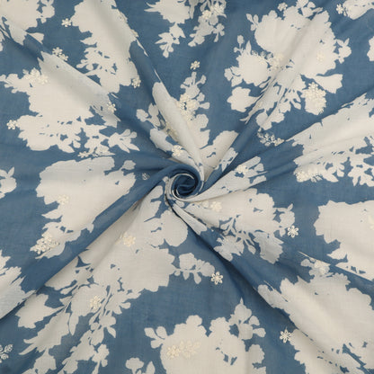 Mul Cotton Print Embroidery Fabric