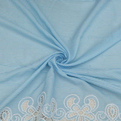 Cotton Stripe Embroidery Fabric