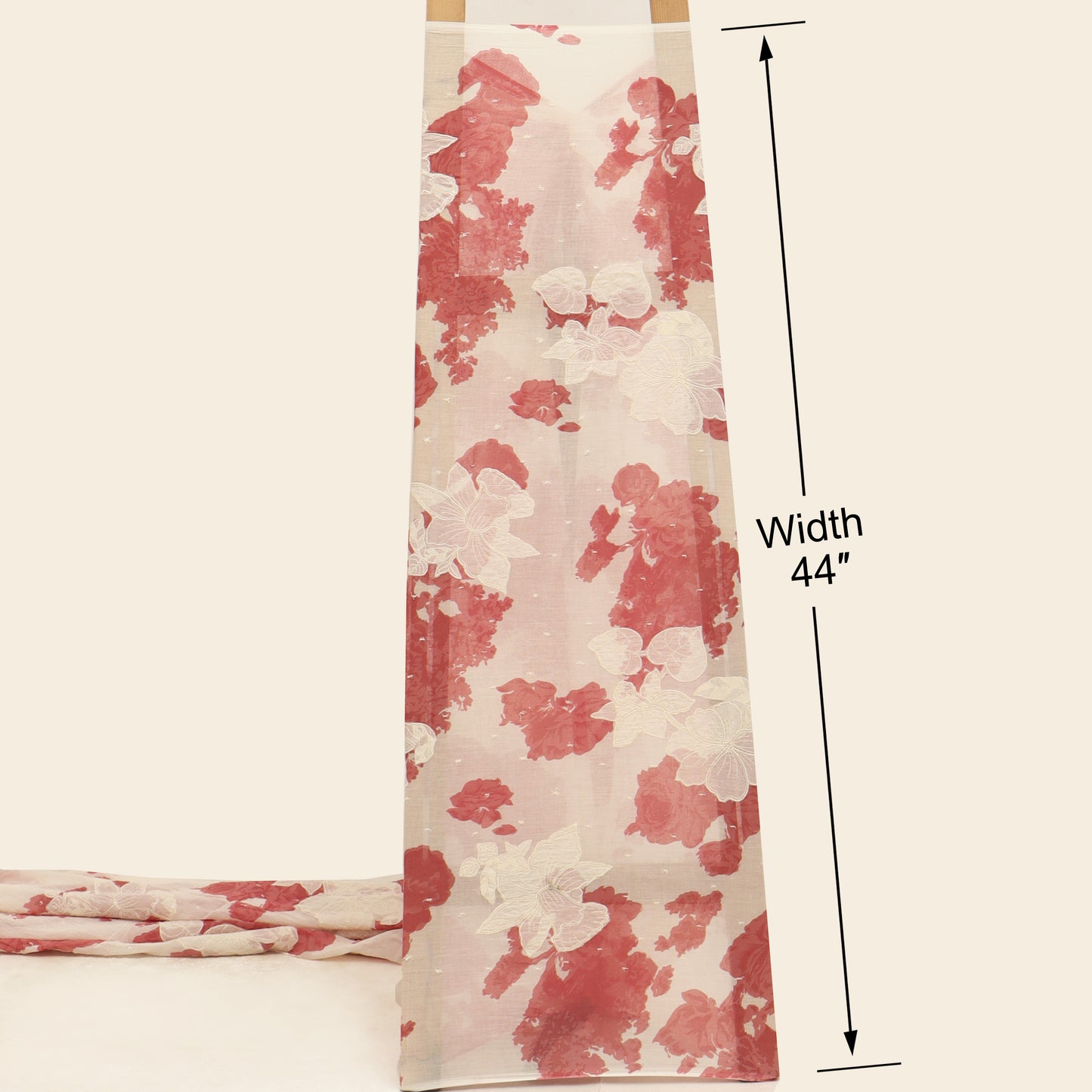 Mul Cotton Print Embroidery Fabric