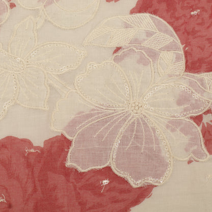 Mul Cotton Print Embroidery Fabric