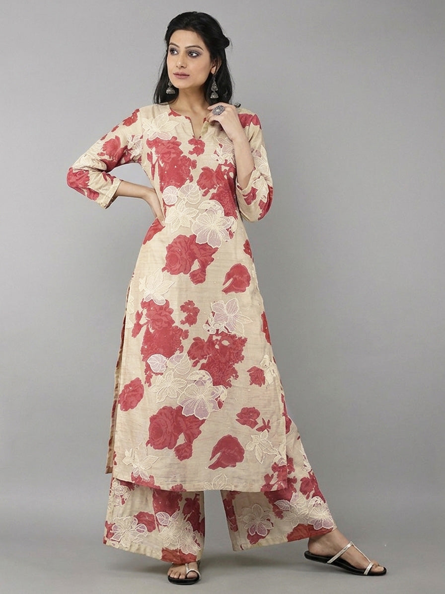 Mul Cotton Print Embroidery Fabric