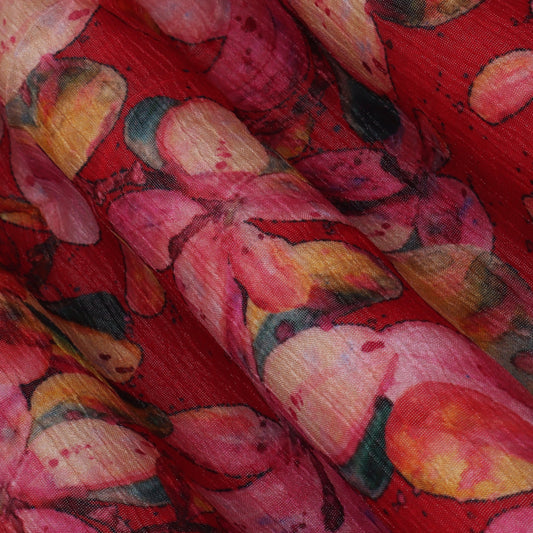 Multi-Color Chinon Crush Print Fabric