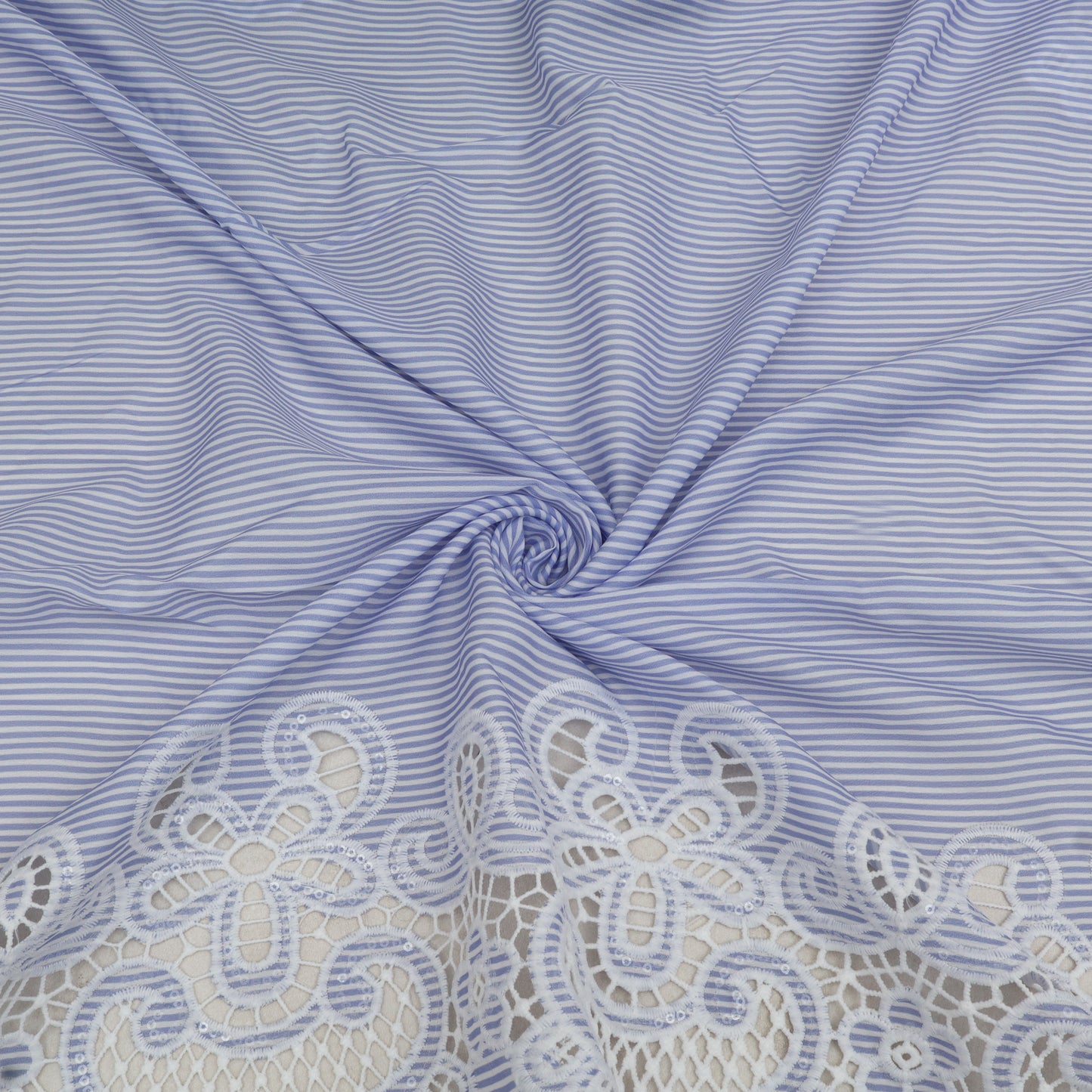 Cotton Stripe Embroidery Fabric