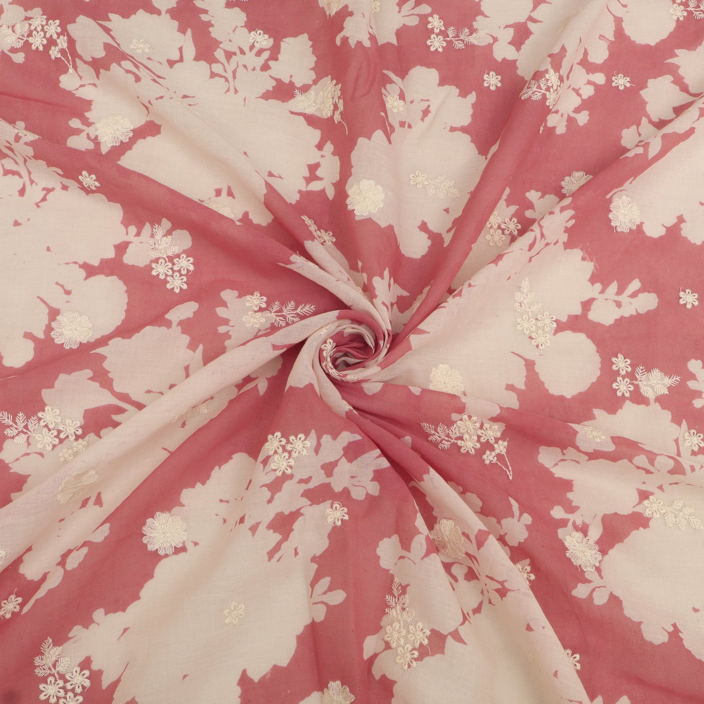 Mul Cotton Print Embroidery Fabric